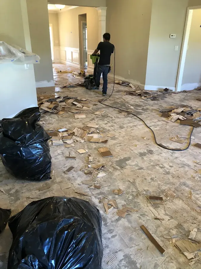 Slab leak located and dried in a kitchen in a Smyrna, GA home