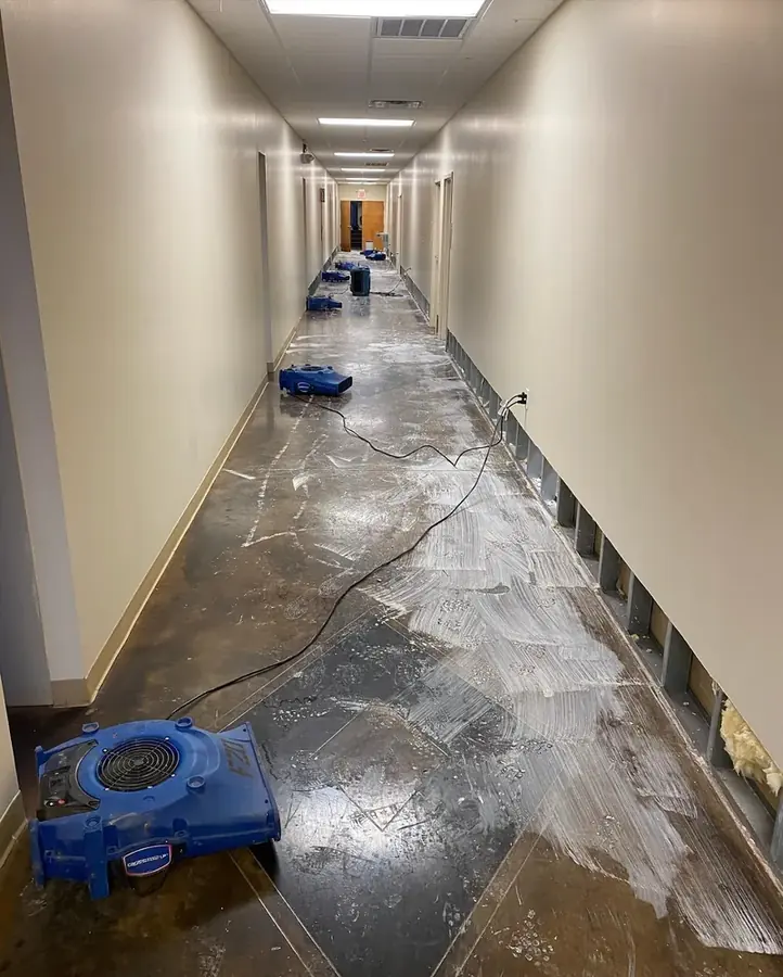 Drying equipment set along a hallway in a Smyrna, GA home