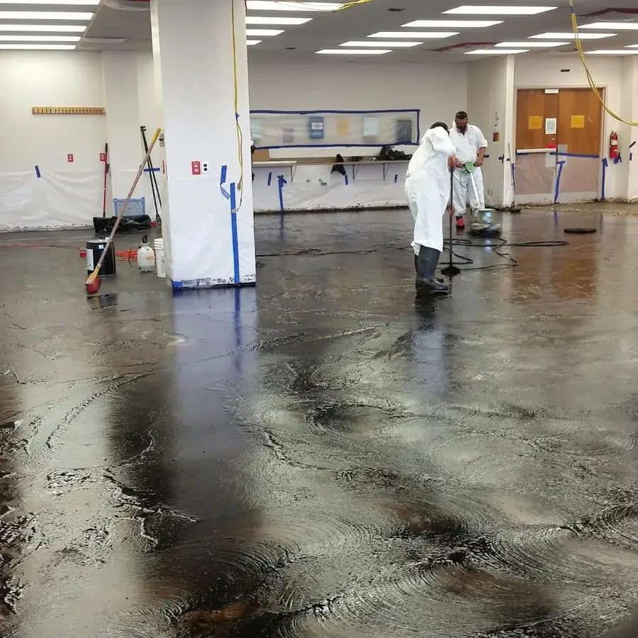 Crew restoring water damage in a commercial building in Smyrna, GA